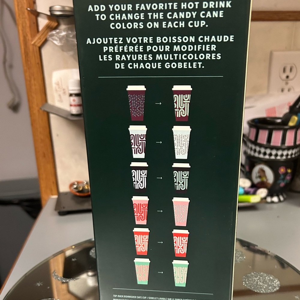 Multi Starbucks Candy Cane Colour Chamging Hot Cups